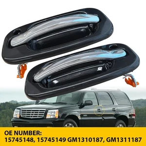 2pcs Front Outer Door Handle For 99-06 Chevy Silverado Tahoe Cadillac Escalade - Picture 1 of 14