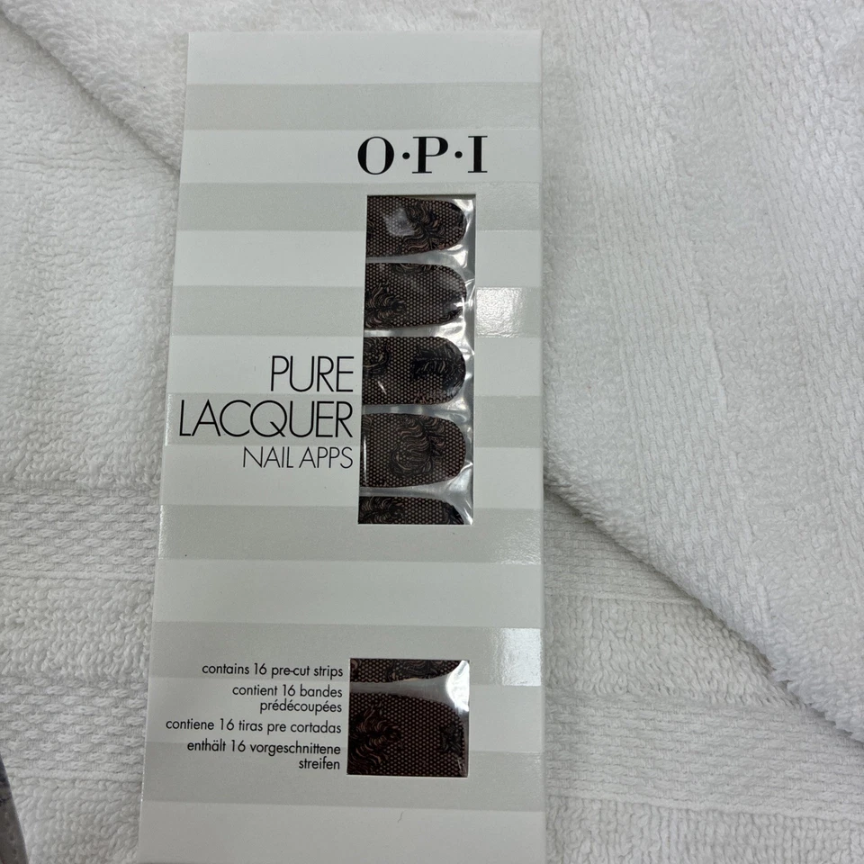 Opi Pure Lacquer Nail Apps-Pink & Black Lace - Image 1 of 2