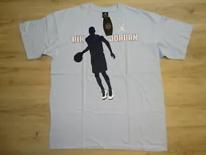 VINTAGE NIKE AIR JORDAN MEN'S T-SHIRT ,NEW WITH TAG, SIZE XL, LIGHT BLUE #161 - Picture 1 of 6