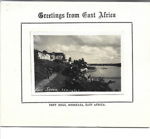 CHRISTMAS CARD FORT JESUS MOMBASA EAST AFRICA    ---- REAL SMALL PHOTO