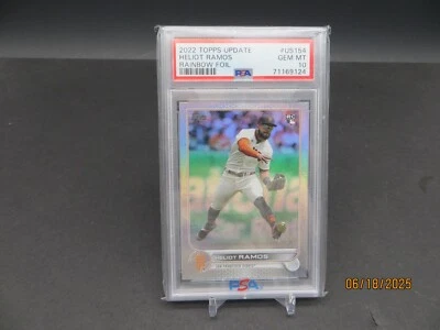 2022 Topps Update Heliot Ramos Rainbow Foil RC PSA 10 Giants - Image 1 of 3