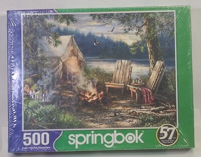 Springbok "Evening at the Lake" 500 Piece Jigsaw Puzzle NEW SEALED Made in USA  - Image 1 of 4