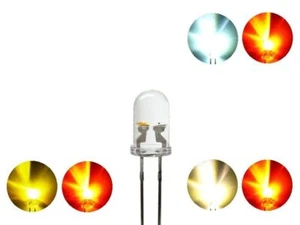 Duo LED 5mm bicolor LEDs 2pin Lichtwechsel Beleuchtung Loks Triebwagen H0 G 1 0 - Bild 1 von 10