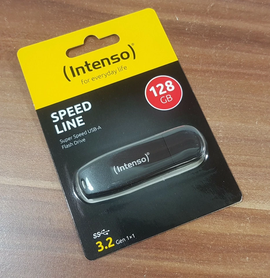 128GB USB 3.2 Gen 1x1 Stick Schlüsselanhänger Lesen Schreiben bis 70MB/s Intenso - Image 1 of 1