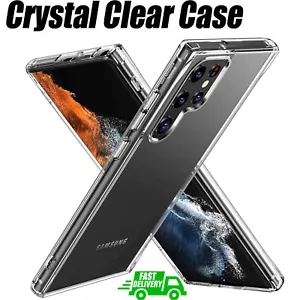Clear Phone Case For Samsung Galaxy S23 Ultra S22 Plus A53 5G A13 Silicone Cover - Picture 1 of 8