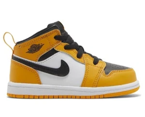 Scarpe bambino Jordan 1 Mid TD bambino taglia 6 - 640735-701 taxi giallo nero bianco - Foto 1 di 4