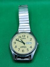 LORUS LUMIBRITE Vintage Wristwatch Time & Date Water Resistant Face Japan |---