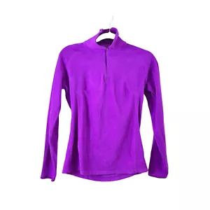 COLUMBIA Mujer Talla S Fucsia Rosa Lana Mangas Largas 1/4 Cremallera Popover Chaqueta - Imagen 1 de 5