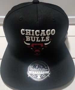 MITCHELL & NESS NBA Chicago Bulls Logo FITTED MENS HAT 7 3/8 1991 NBA FINALS 