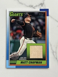 2025 Topps Series 1 1990 Topps Bat Relic #T90R-MC Matt Chapman Giants Card - Bild 1 von 2
