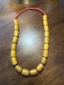 Vintage Butterscotch Yellow Bakelite Prayer Beads 90.7 grams - Picture 1 of 5