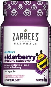 Zarbee's Naturals Children's Elderberry Immune Support Gummies | 21 Ct | 6 Pack - Picture 1 of 4