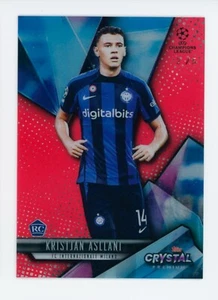 2022-23 Kristjan Asllani Topps Crystal UEFA Red Foil Inter Milan Rookie Card 2/5 - Picture 1 of 3