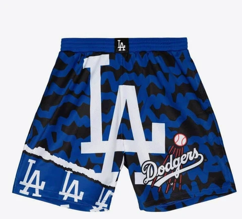 Mens Size XL Mitchell & Ness Los Angeles Dodgers Jumbotron 2.0 Shorts -Free Ship Cover