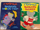 Lot de 2 livres pop-up Babar : Babar's Moon Trip and Babar's Games par de Brunhoff