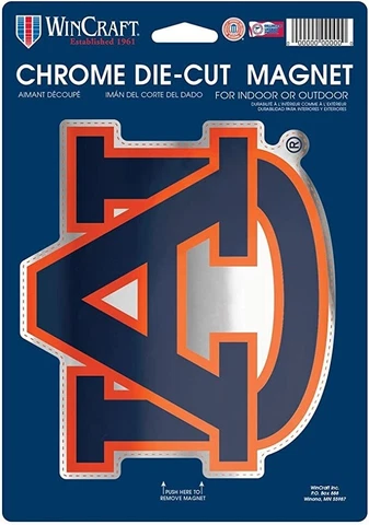 WinCraft NCAA Auburn University Tigers Chrome Magnet 6.25" x 9" Cover