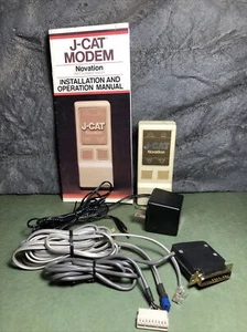 Vintage Novation J-Cat Modem | With Data & Power Adaptors & Manual | Untested - Picture 1 of 12