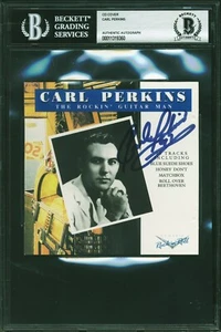 Carl Perkins Signed CD Cover Blue Suede Shoes BAS Slabbed - Picture 1 of 1