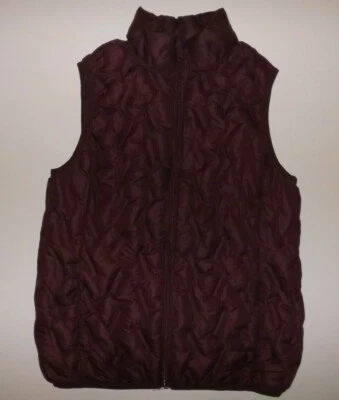 TANGERINE Burgundy Light Weight Vest Puffer Zipper Vest M Medium NEW Womens  - Image 1 of 3