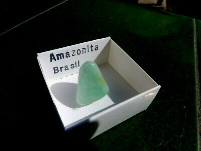Minerales   Extraordinario Mineral Rodado De Amazonita De Brasil  -  9b19  . • 2.03€