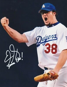 ERIC GAGNE LOS ANGELES DODGERS GAME OVER!  AZIONE FIRMATA 8x10 - Foto 1 di 1