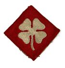 Ww2 Us 4Th Army Insignia Embroidered Patch 