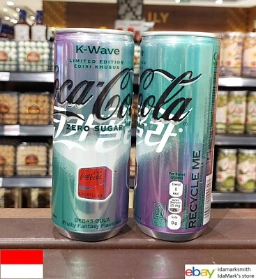 Lata vacía COCA-COLA ZERO INDONESIA 250 ml Coca-Cola K-WAVE K-POP Fruity Fantasy 2024 Foto 1 de 4