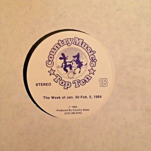 RADIO SHOW: COUNTRY TOP 10 1/30/83 INTERVIEWS: JEFF COOK, ED BRUCE,LEE GREENWOOD - Picture 1 of 2