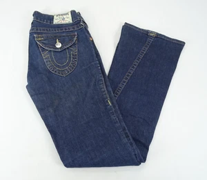 True Religion Jeans Damen 27 Blau Flare Low Rise Stretch Denim Made USA Twisted - Bild 1 von 9