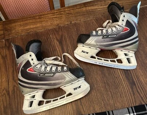 Bauer Light Speed Pro XII Vapor Tuuk Fasteel Blade Hockey Skates USED SZ3 READ - Picture 1 of 14
