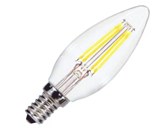 Satco S8839 Candelabra Bulb in Light Finish, 3.88 inches, Clear - Image 1 of 1
