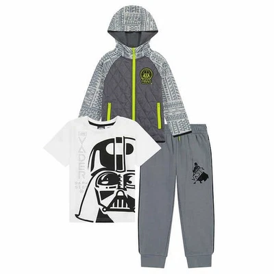 DISNEY STAR WARS, Juego de 3 Piezas (Chaqueta, Camiseta, Joggers), Niño Talla 4T Foto 1 de 4