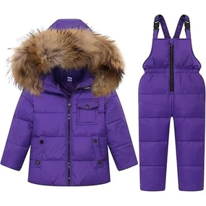 JiAmy Kids Winter Puffer Jacket and Snow Pants 2-Piece Snowsuit Ultralight - Picture 1 of 6