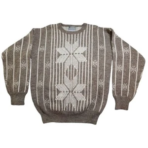 Le Tigre Nordic Lites Pullover Vintage 90s Snowflake Herren Medium - Bild 1 von 4