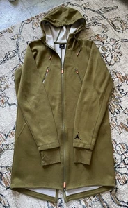 NIKE JORDAN RARE TECH FLEECE MEN'S PARKA LONG Zip Up Hoodie SZ Large - Picture 1 of 14