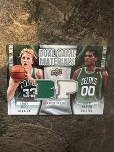 2009-10 Upper Deck Dual Game Materials Larry Bird & Robert Parish - Picture 1 of 2