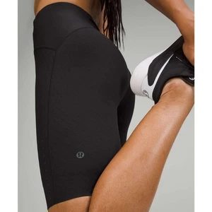 Lululemon SenseKnit Running High Rise Short 10" Shorts Size 2 Black - Picture 1 of 8