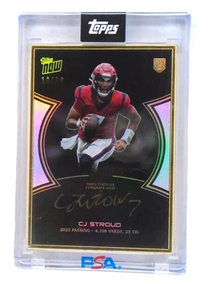 2024 Topps Now CJ Stroud Rookie Campaign On Card Auto Gold Frame /99 CJRC-3A - Image 1 of 2