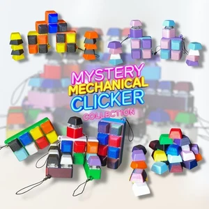 Fidget Keychain Keyboard Clicker Mechanical Keyboard Keyring Stress Relief Toys - Picture 1 of 7