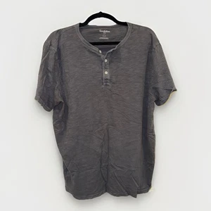Camisa Henley Goodfellow & Co Gris Manga Corta (Talla Grande) - Imagen 1 de 2