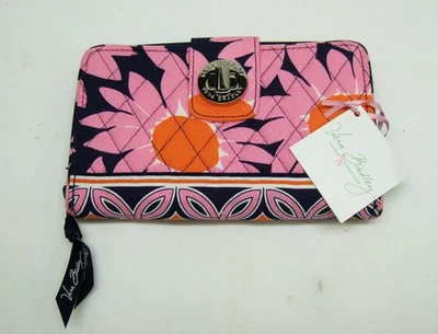 NUEVO CON ETIQUETAS Cartera Vera Bradley Loves Me Turn Lock Rosa Azul Marino Naranja Nueva con Etiquetas Foto 1 de 3