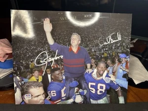 Lawrence Taylor Carl Banks Signed 8x10 Photo New York Giants PSA Super Bowl Win - Picture 1 of 4