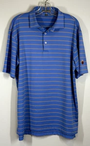 Peter Millar Sommer Komfort Herren Polo Golf Shirt Gr. Large blau/orange Streifen - Bild 1 von 7