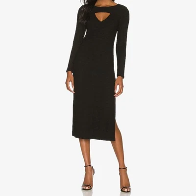 Steve Madden's BB Dakota Black Cutout Midi Sweater Dress Size Medium *New w/Tags - Image 1 of 4