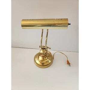 Vintage Art Deco Schreibtischlampe massiv Messing Klavier Banker verstellbar  - Bild 1 von 4