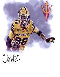 Curtis Hodges Arizona State signed autographed 8x10 football photo 2022 Draft b - Picture 1 of 1