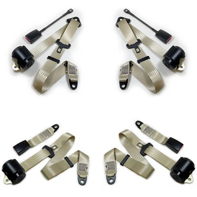 Austin Morris Classic Mini Inertia Seatbelt Kit (Whole Vehicle Set) - BEIGE - Image 1 of 4