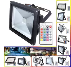 FARO FARETTO LED RGB ESTERNO IP65 10W 20W 30W 50W 100W MULTICOLORE +TELECOMANDO - Foto 1 di 16
