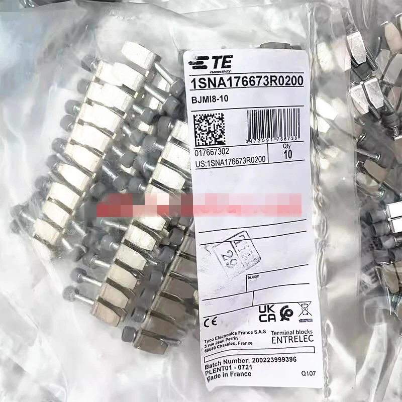 10pcs TE Entrelec Terminal Block Circuit Strip BJMI8-10 1SNA176673R0200 - Image 1 of 1