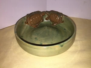 Vintage Studiokeramik Schale "KissingTurtles" signiert Kiffer - Bild 1 von 4
